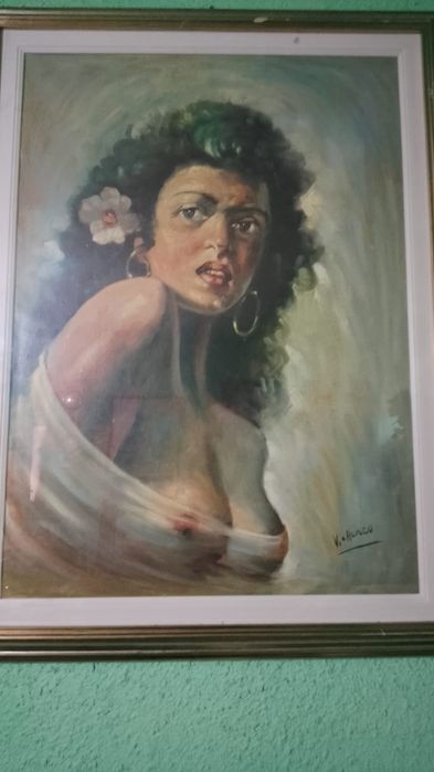 Tablou pe panza semnat in original tara de provenienta italia