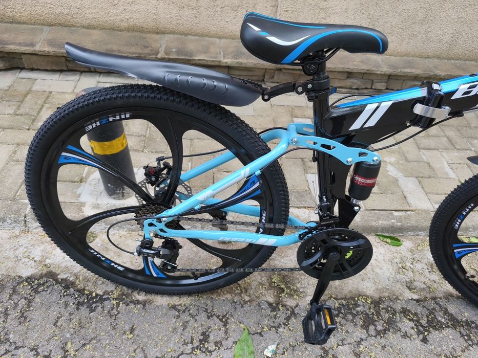 Bicicleta Nouă Cutie ,montain Bike 26 ,full suspensie, frâne disc, jante aluminiu,21 viteze