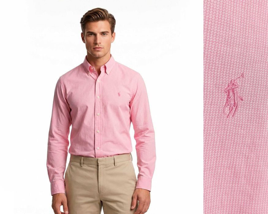 Ralph Lauren Оригинална розова мъжка риза размер L