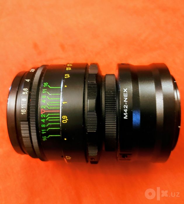 Объектив Гелиос 44-2  + Sony e - M42 адаптер