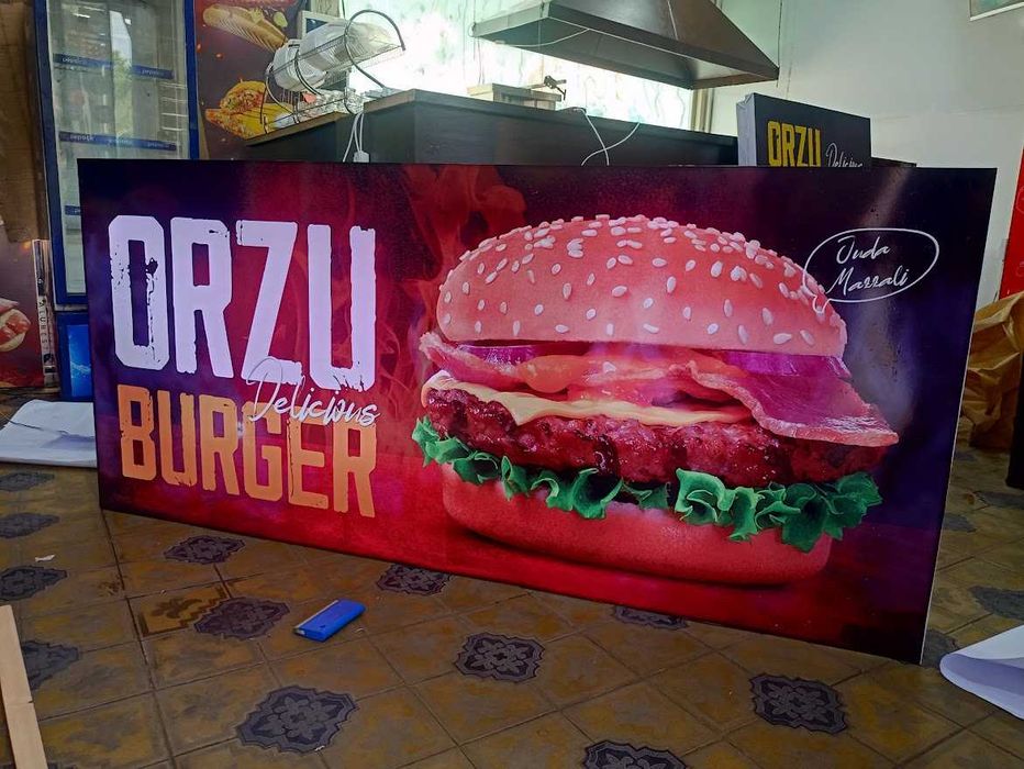 Layt boks, Наружная реклама, лайт бокс tayyorlab beramiz