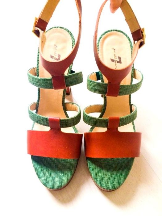 Sandale 7 all Mankind 100% piele, masura 39.5, toc 13,5 cm