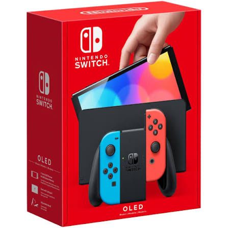Конзола NINTENDO SWITCH OLED RED&BLUE 64GB + 2 Joy-Con Charging grips и 2 Joy-Con контролера