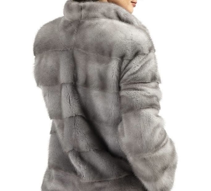 Blană nurcă gri/safir