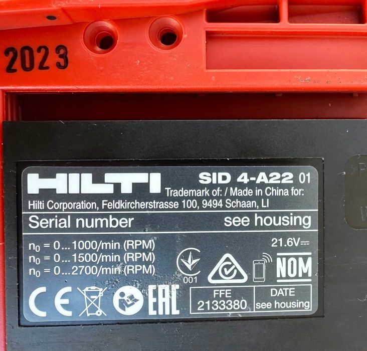 Hilti SiD 4-A22 - Безчетков акумулаторен импакт драйв 2x22V 5.2Ah 2023