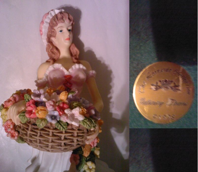 Domnisoara, cos de flori si gaste / ied, bibelou colectia Leonardo