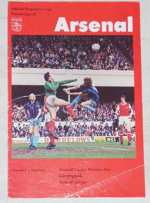 Арсенал Лондон оригинални футболни програми сезони 1971/72 до 1979/80