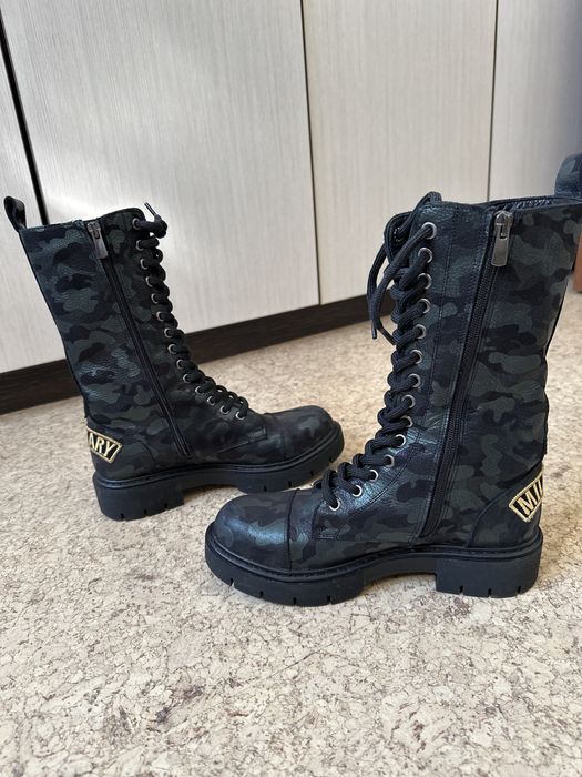 Кубинки Military - естествена кожа