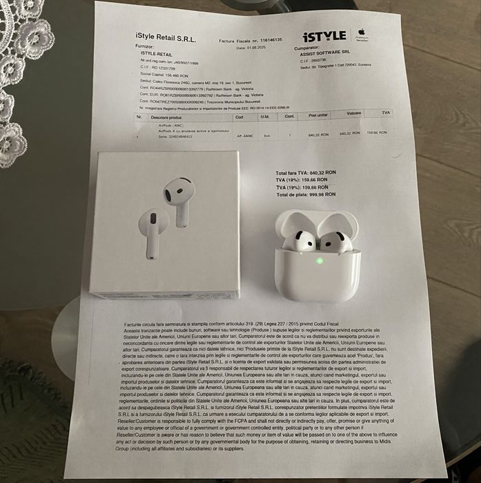 Casti Airpods 4 ANC