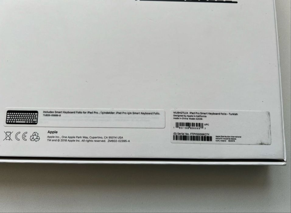 Apple iPad Pro Smart Keyboard Folio iPad Pro 12.9 3rd Gen A2039 на Турски