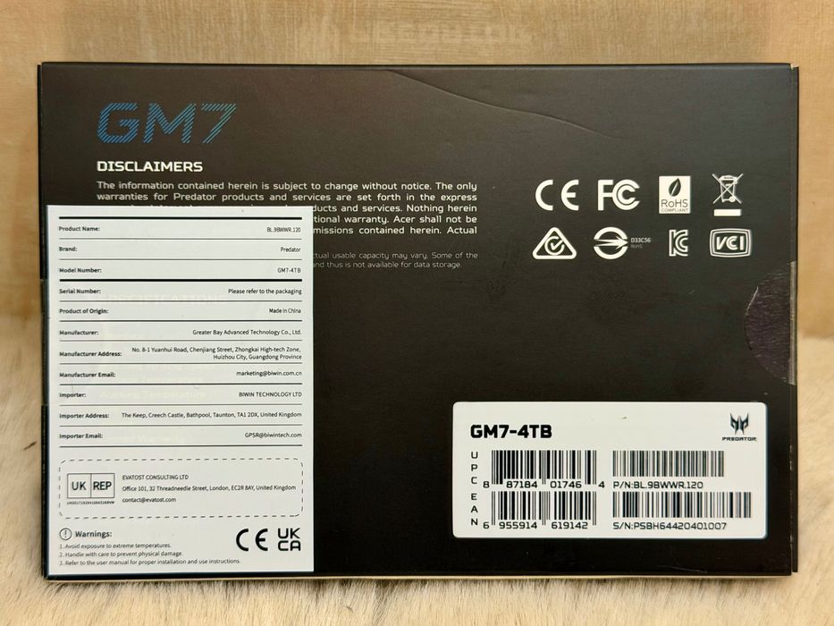 Predator GM7 4TB M.2 SSD PCIe