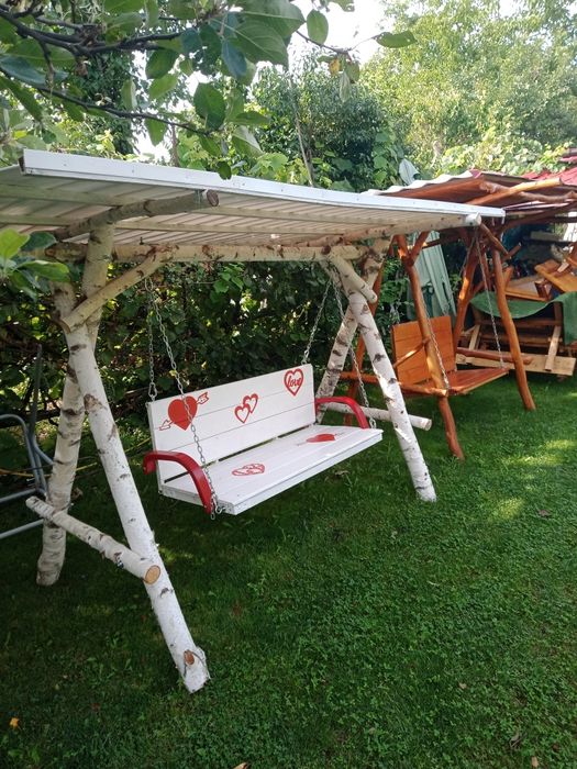 Balansoar de grădină din lemn masiv