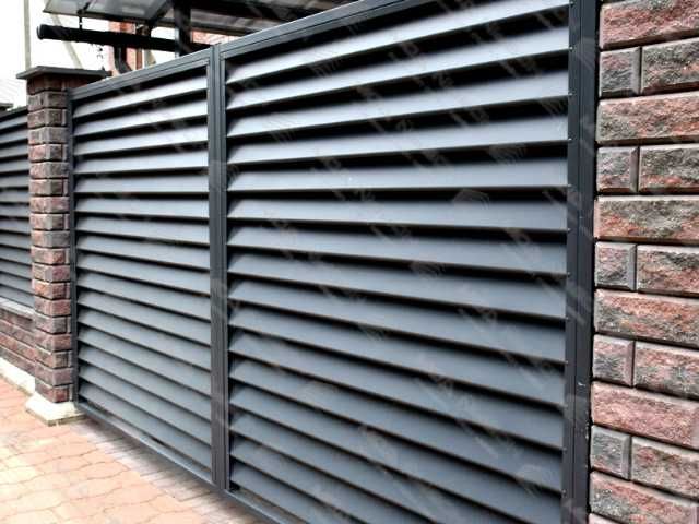 Забор жалюзи горизонтальный