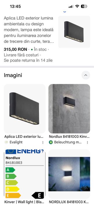 Aplica led exterioara Nordlux