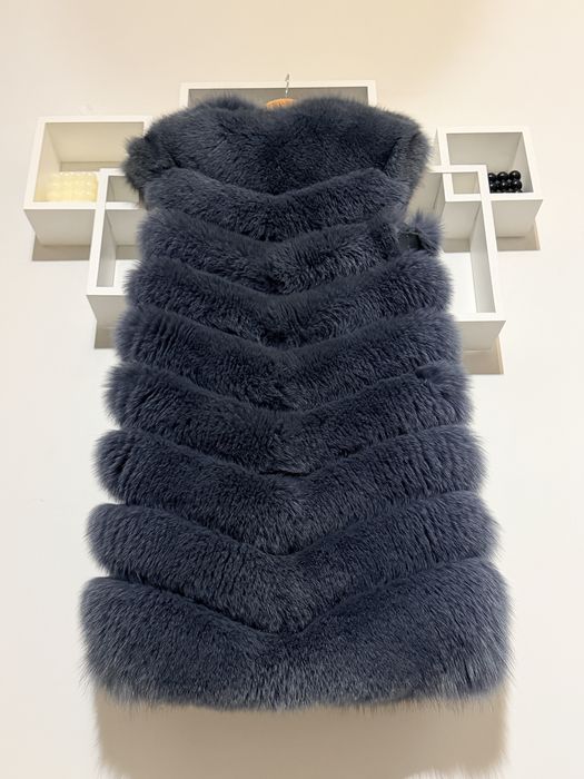 Vestă/haină de blană naturală de vulpe marimea S