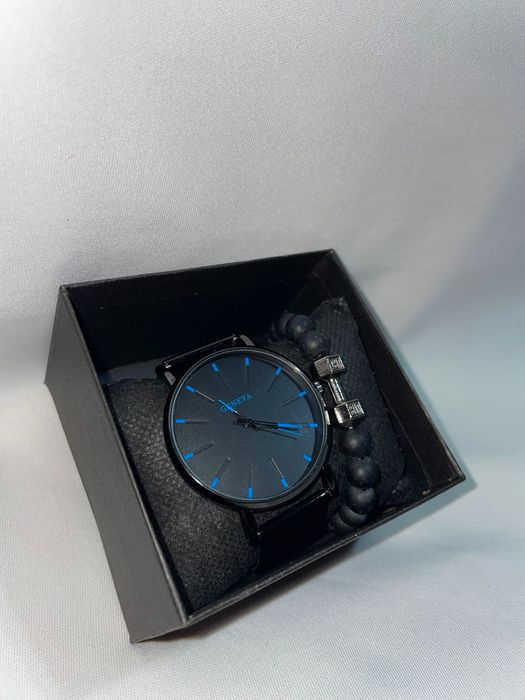 Мъжки “бизнес” часовник (ЧЕРЕН - СИН) + ПОДАРЪК