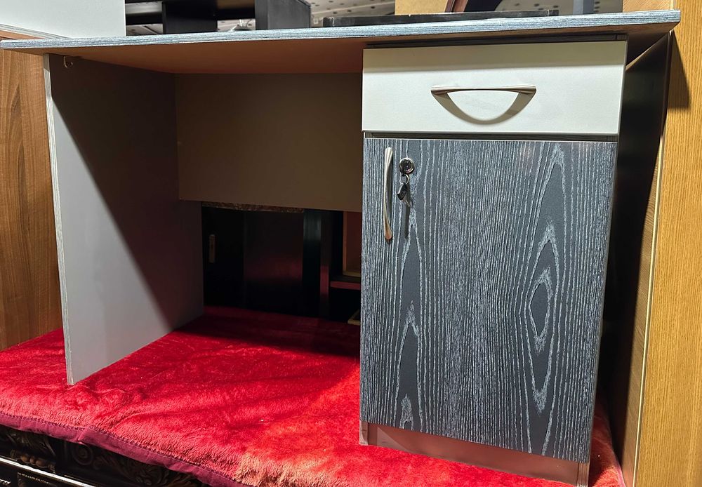 2 buc Birou solid cu Sertar; Masa de lucru cu blat 122x60 cm / 80x70