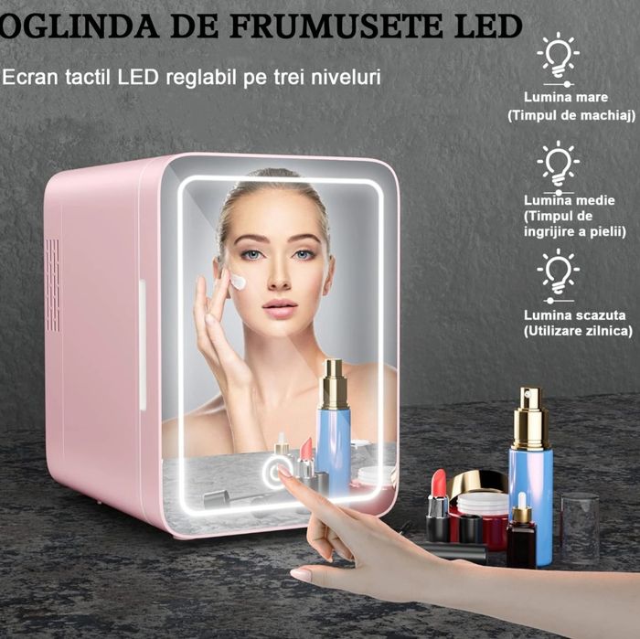 Mini frigider cosmetice, 4 litri, cu racire-incalzire