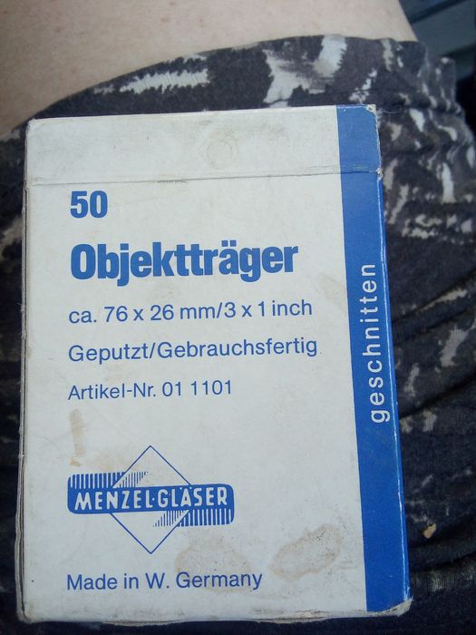 Долни стъкла за микроскопски препарати 50 броя Германия, Полша