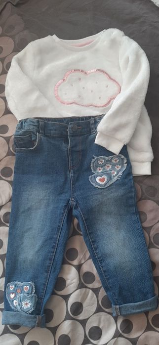 Лот дънки и суитшър 12-18