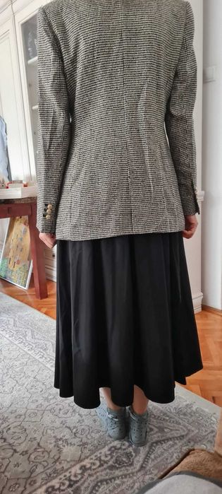 Sacou ZARA Double-Breasted – Nou – Imprimeu Houndstooth