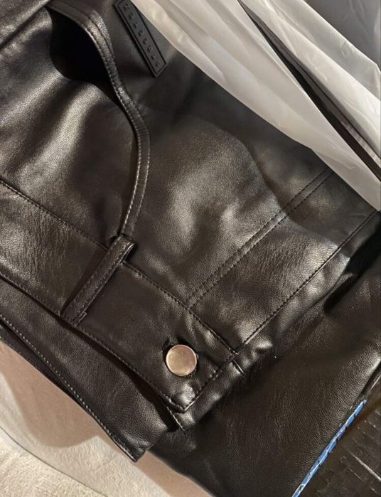 Мъжки черен широк панталон