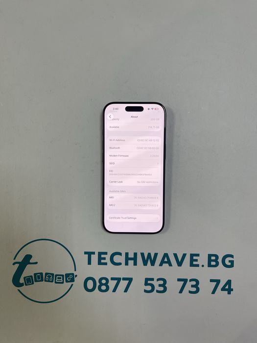 Apple iPhone 16 Pro 256GB Black Titanium 97%