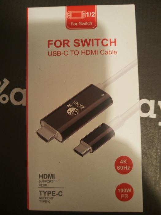 For Nintendo switch 1/2 USB-C to HDMI Cable 2M