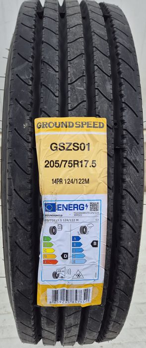 205/75 R17.5, 124M, GROUNDSPEED 14PR, Anvelope directie M+S
