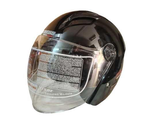 Каска за Мотор/Скутер/АТВ Черна Мат/Лак