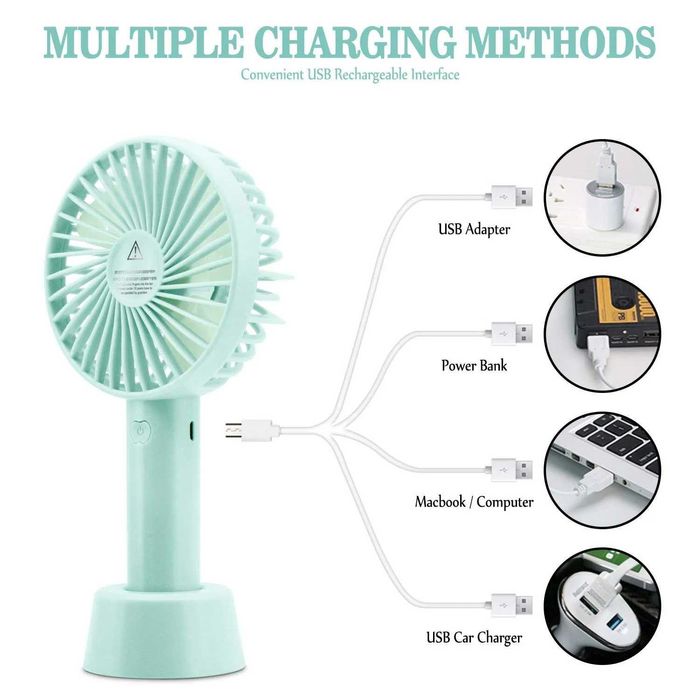 Ventilator portabil de mana cu acumulator foarte puternic