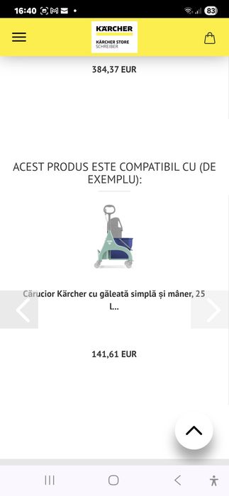 Vand 4 roți KARTCHER de 80 mm