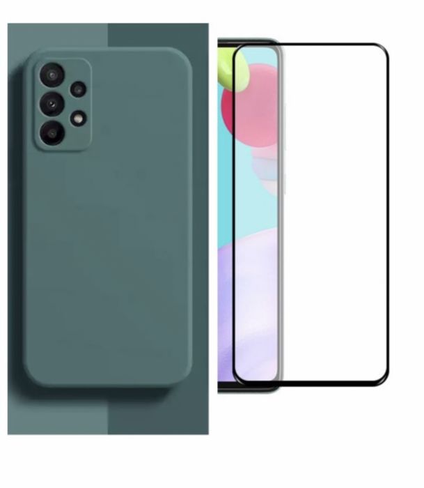Samsung A24/A25/A33/A53/A54 Husa Alcantara Case + Folie Sticla Glass