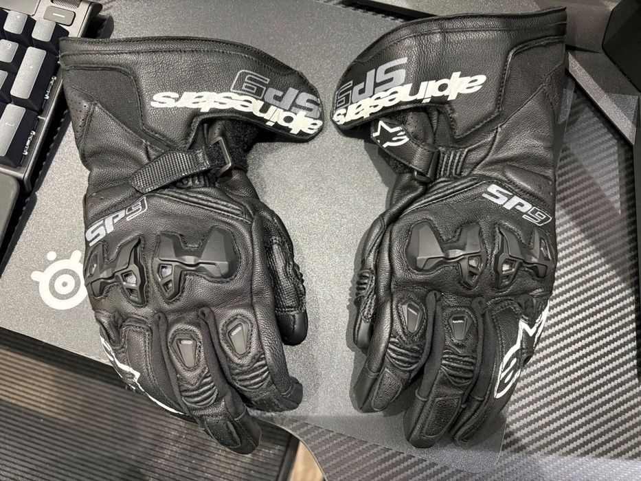 Кожени ръкавици alpinestars SP-9 black/white