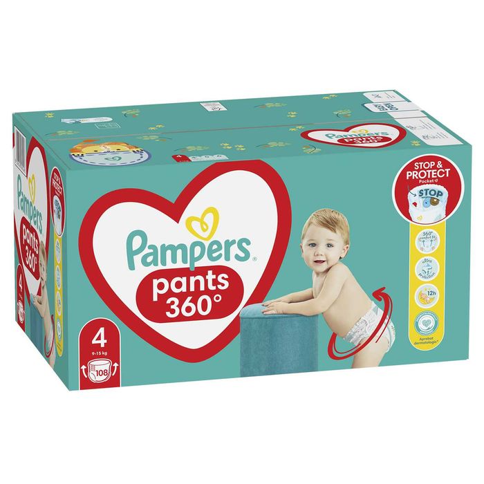 Scutece Chilotei Pampers Pants 360°, numarul 4, BAX 108 Buc 135 Lei