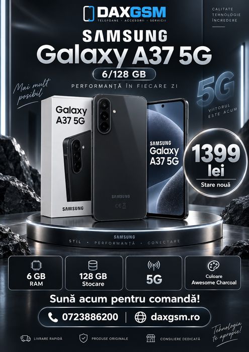 Galaxy A37 5G, 6/128 GB, Sigilat, Garanție