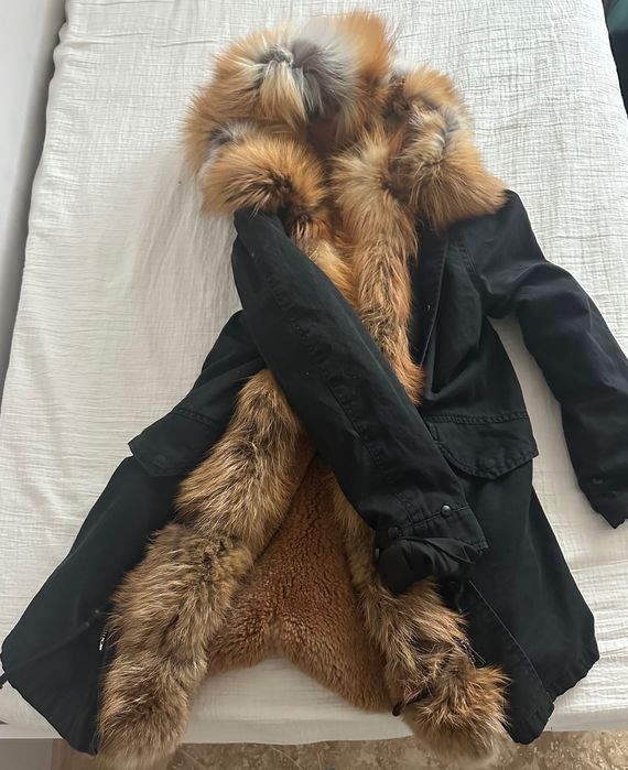 Зимно яке/парка със естествен косъм