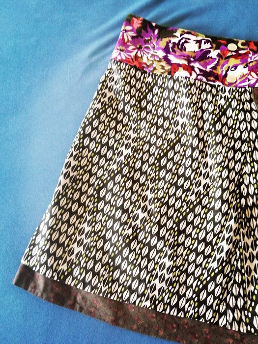 Fusta Moshiki bumbac doua fete petrecuta handmade fairtrade model unic