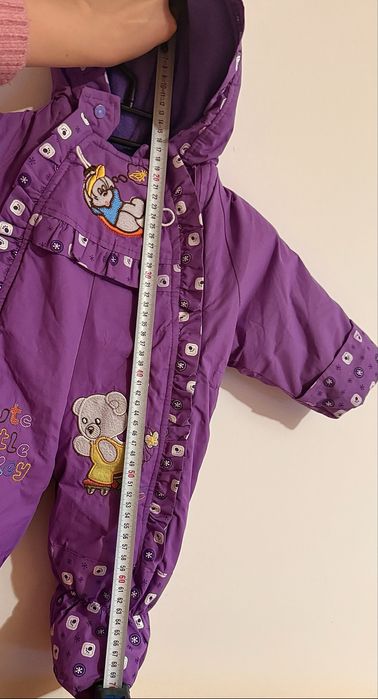 Vand combinezon bebe, mov, gros si calduros, marimea 68.