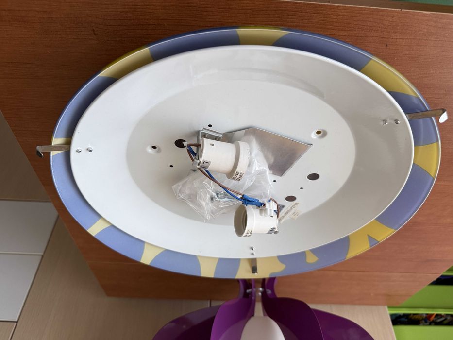 Set 2 corpuri de iluminat din sticlă pentru copii (E27)