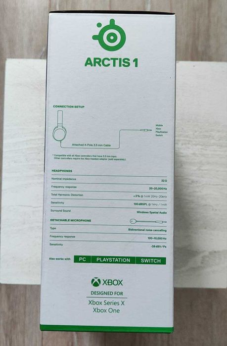 Новая игровая гарнитура SteelSeries Arctis 1 Series X Black в коробке