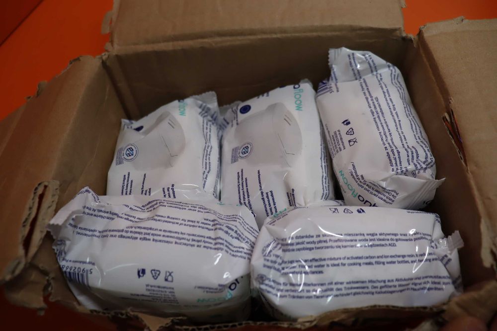 Филтърни касети за вода Aquafloow Aquaflux, пакет от 5, Съвместими с Laica Bi-Flux, Aquaphor, Dafi Unimax, Филтър с активен въглен и йонообменна смола