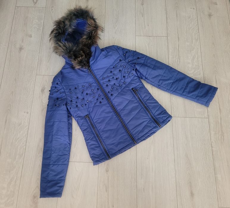 Дамско яке в син цвят