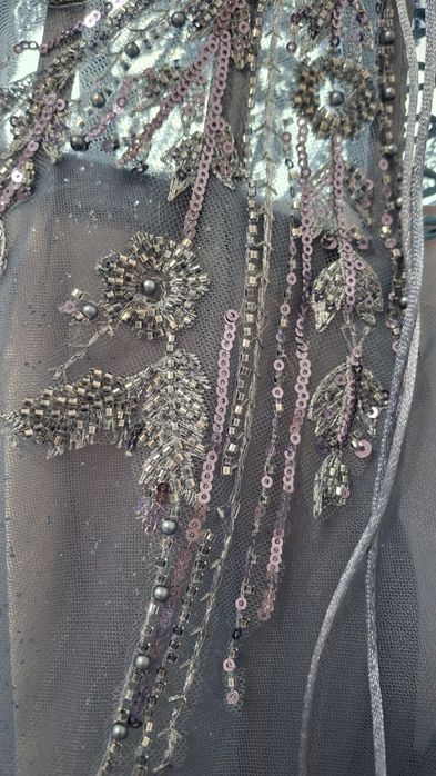 Синя рокля цвят деним