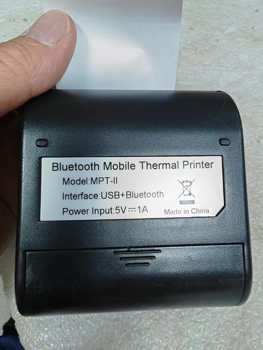 Мини принтер мобильный Bluetooth термопринтер чеков MPT-II