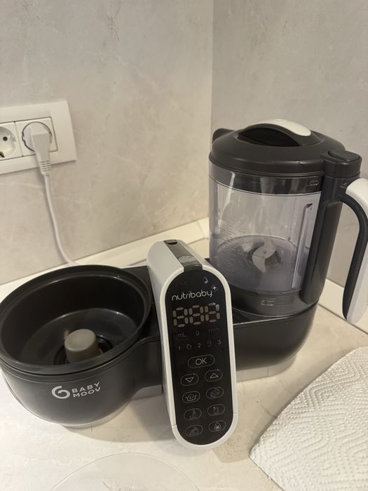 Aparat de gatit cu aburi si maruntit bebe babymoov + nutribaby 5 in 1