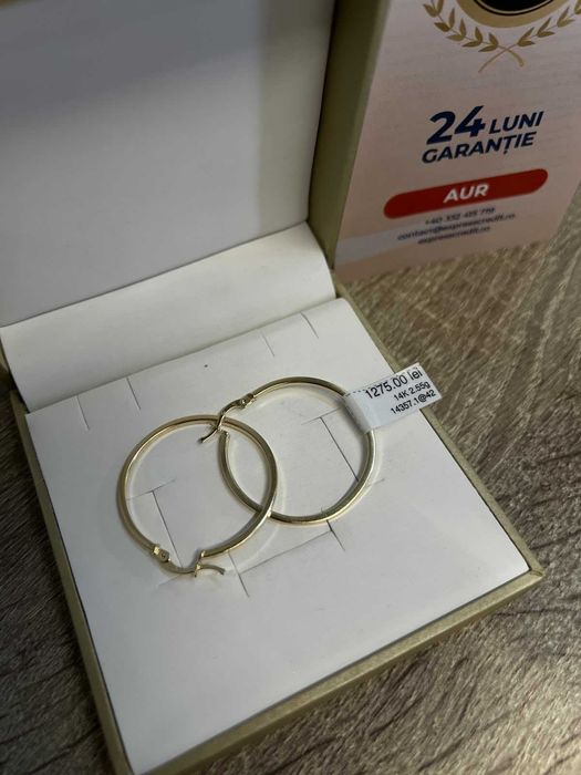 Cercei Aur 14K 2.55gr (AG42 B.14357) GARANTIE 24 LUNI