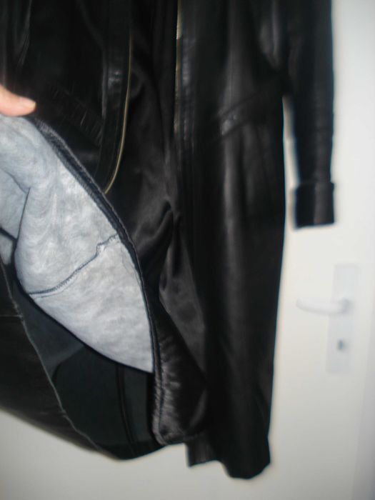 естествена кожа манто с подплата запазено