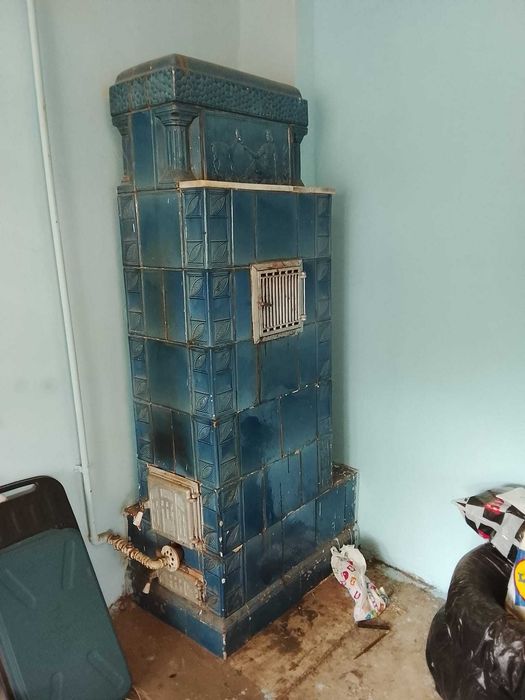 Sobă teracotă albastră vintage