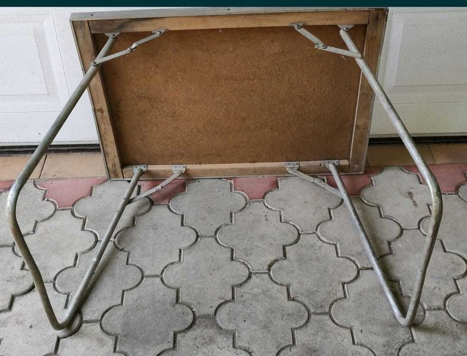 masa plianta aluminiu 75x56x62cm-pescuit,camping,grătar,picnic-anii 80